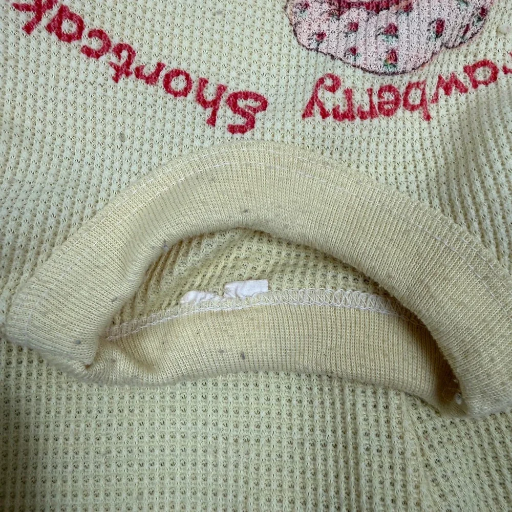 Vtg 80s Strawberry Shortcake Waffle Pajamas Baby Girl Graphic Set‎ 12–18M *READ